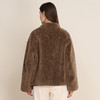 EITIE爱特爱毛绒感立领棕色直筒短款颗粒绒羊毛保暖外套D2503927 商品缩略图4