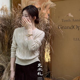 【预售7天】良木礼山羊绒圆领上衣（Q2584860）