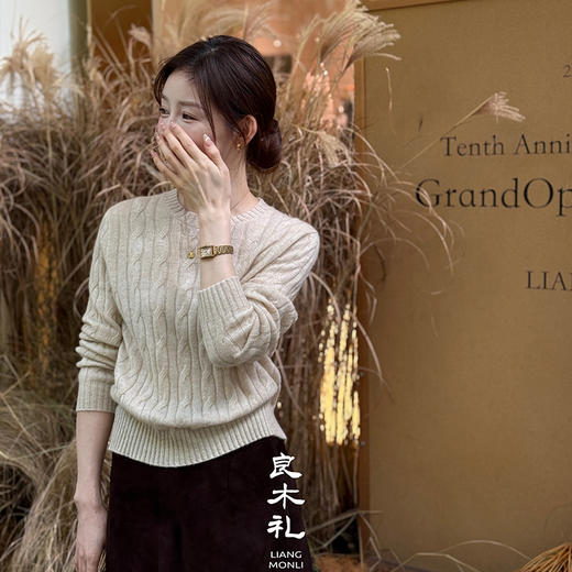 【预售7天】良木礼山羊绒圆领上衣（Q2584860） 商品图0