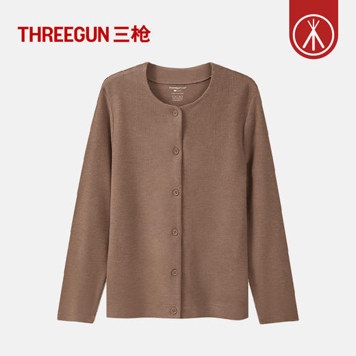 Threegun三枪 雪绒花开襟女衫-T80076A01 商品图4