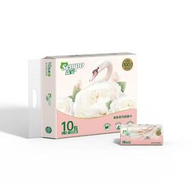 森宝花韵淳柔系列纸面巾 抽纸 100抽四层10包/提