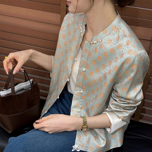 【不退不换】良木礼国风真丝外套（Q2591225） 商品图1