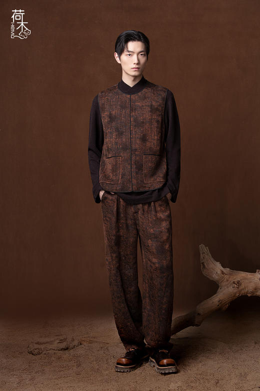 荷木HEMU丨[MEN]栗色·弯刀裤 商品图2