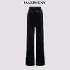 MAXRIENY软实力风穿搭弹力丝绒长裤25秋款通勤压褶休闲阔腿裤女(货号:MF86TR505) 商品缩略图4