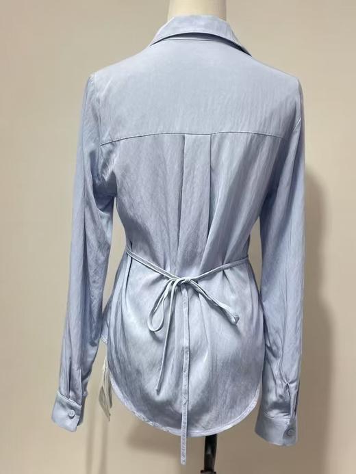 冰点价！仅限11.11！退货勿拍【秋新品】维纳真蒂2829蕾丝V领系带衬衫-喜出 商品图2