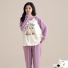 【换季出清】自然醒沁绒女士家居服德绒蓄暖长袖长裤套头睡衣QH 商品缩略图3