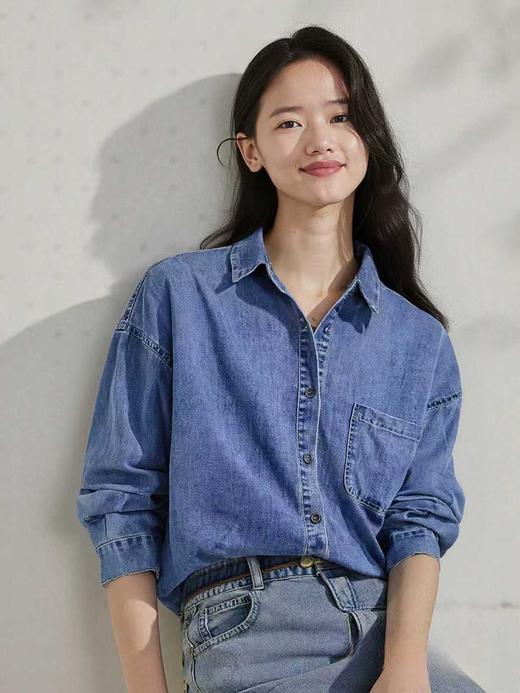 【秋新品】古泥5918简约100%棉牛仔衬衫-喜出 商品图0