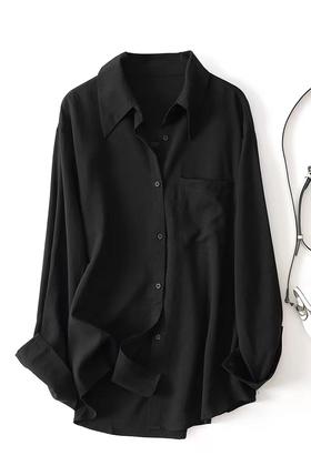 冰点价！仅限11.11！退货勿拍【秋新品】古泥7290 麻纱质感长袖尖领衬衫-喜出