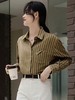 冰点价！仅限11.11！退货勿拍【秋新品】古泥7733棕色复古条纹翻边口袋衬衫-喜出 商品缩略图2