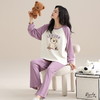 【换季出清】自然醒沁绒女士家居服德绒蓄暖长袖长裤套头睡衣QH 商品缩略图10