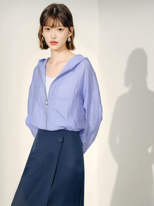【秋新品】古泥9999 75%天丝薄款外套防晒宽松连帽衫-喜出 商品图1