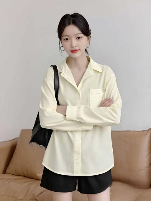 春季推荐2026→【自营】纳易莲品牌2810 100%棉精美小标刺绣衬衫-喜出 商品图2