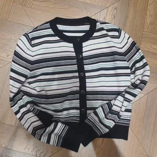 【不退不换】良木礼圆领羊绒开衫（D25102693F） 商品图0