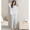 【换季出清】自然醒致柔针织棉(带胸垫)睡衣女士春秋季长袖带胸垫一体秋冬款开衫家居服套装QH 商品缩略图10