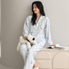 【换季出清】自然醒致柔针织棉(带胸垫)睡衣女士春秋季长袖带胸垫一体秋冬款开衫家居服套装QH 商品缩略图3