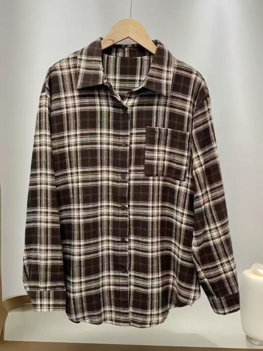 【秋新品】古泥5880复古格子衬衫-喜出 商品图3