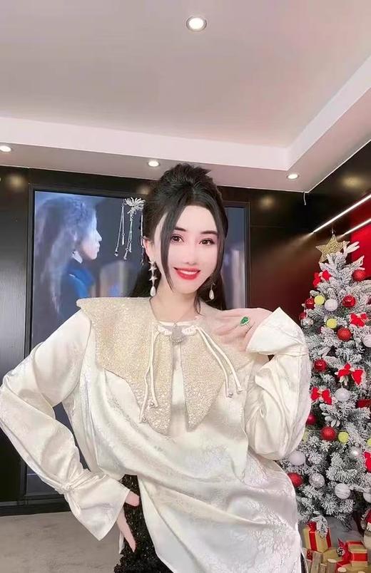 11.11特卖！赠送披肩【秋新品】新中式提花国风长袖宽松上衣-喜出 商品图0