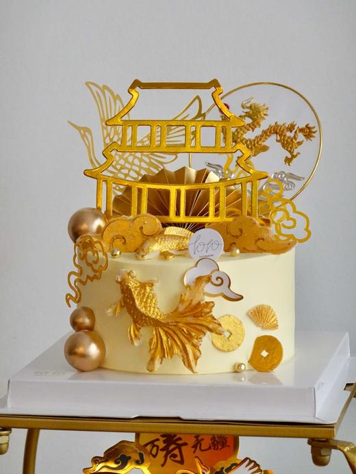 「鹤寿延年·福满层糕」祝寿·100%动物奶油（附图6+8+10寸三层·提前48小时预订） 商品图2