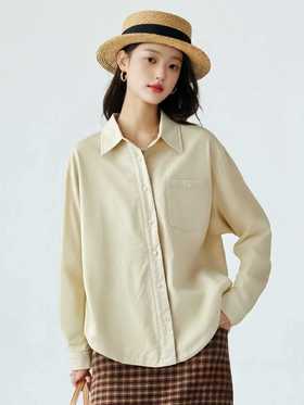 【秋新品】古泥7329灯芯绒加绒衬衫（微微脏）-喜出