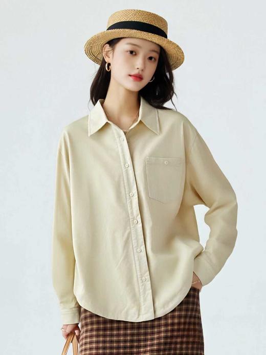 【秋新品】古泥7329灯芯绒加绒衬衫（微微脏）-喜出 商品图0