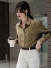 冰点价！仅限11.11！退货勿拍【秋新品】古泥7733棕色复古条纹翻边口袋衬衫-喜出 商品缩略图0