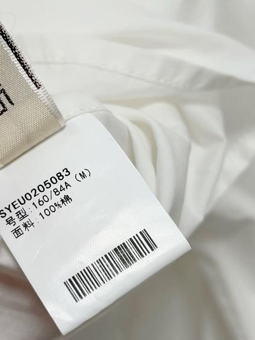【自营】5083 100%棉白色短款长袖衬衫-喜出 商品图3