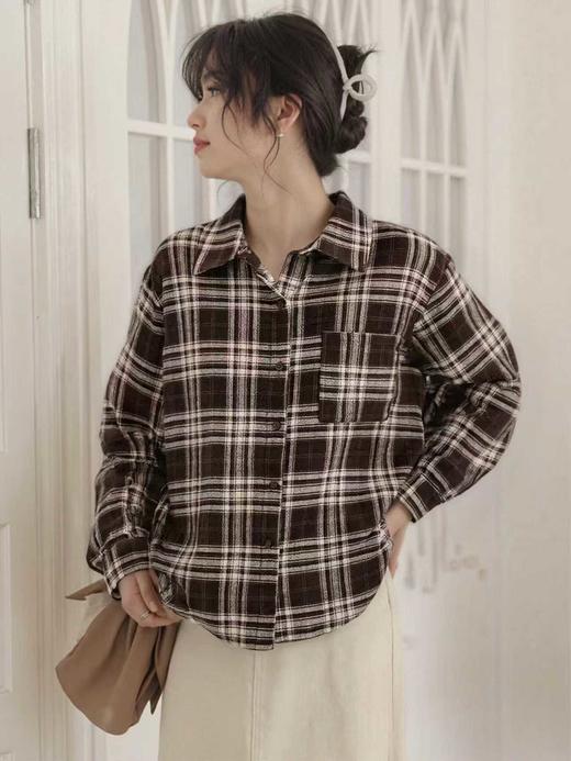 【秋新品】古泥5880复古格子衬衫-喜出 商品图2