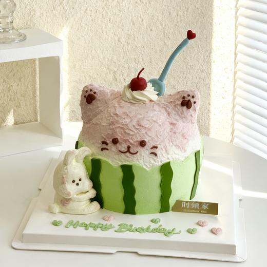 西瓜猫咪 立体蛋糕 商品图2