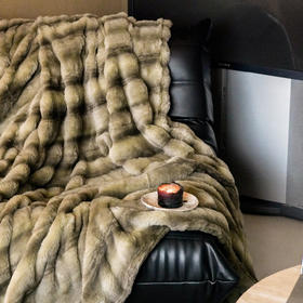 【换季出清】自然醒秋冬高奢融雪兔貂毛毯MT