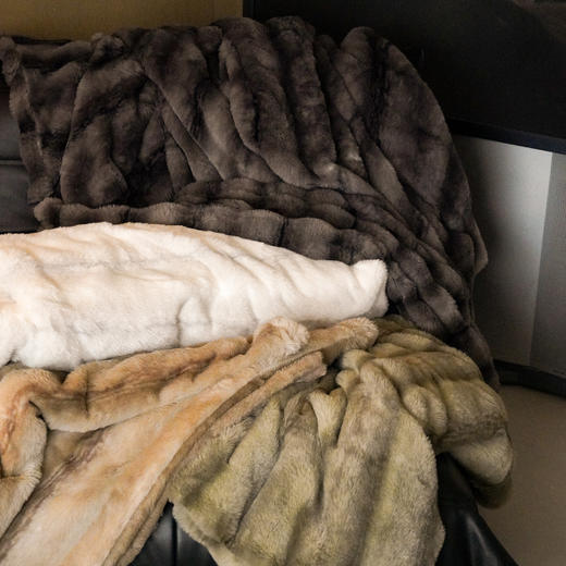 【换季出清】自然醒秋冬高奢融雪兔貂毛毯MT 商品图14