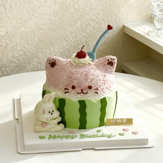 西瓜猫咪 立体蛋糕 商品图1