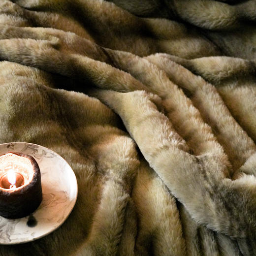 【换季出清】自然醒秋冬高奢融雪兔貂毛毯MT 商品图4