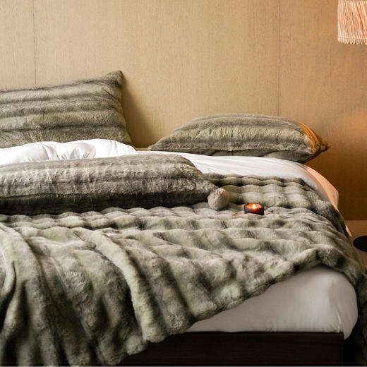 【换季出清】自然醒秋冬高奢融雪兔貂毛毯MT 商品图6