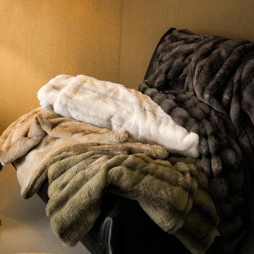 【换季出清】自然醒秋冬高奢融雪兔貂毛毯MT 商品图13