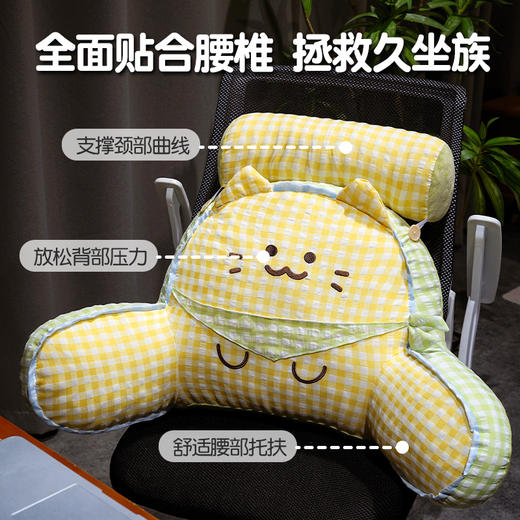 自然醒方巾喵格子拥抱式腰靠QYL 商品图1