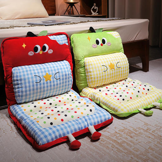 自然醒大眼苹果格子波点护腰横条坐垫QYL 商品图10