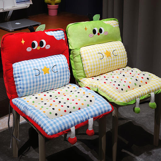 自然醒大眼苹果格子波点护腰横条坐垫QYL 商品图12