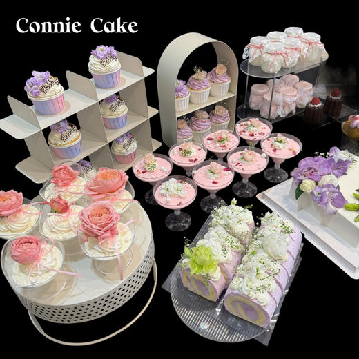 【茉香弥漫】粉紫色鲜花主题甜品台方案｜为您定制专属的浪漫 商品图2