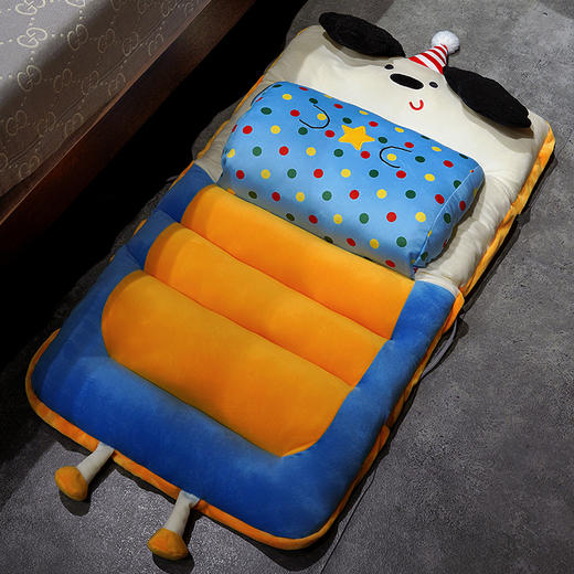 自然醒三维立体PP棉翘耳小狗护腰横条连体坐垫QYL 商品图7