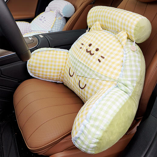 自然醒方巾喵格子拥抱式腰靠QYL 商品图8