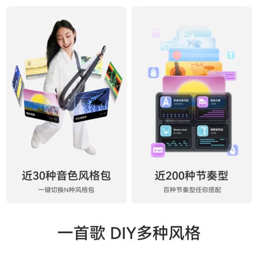 LiberLive C2 无弦吉他 融合伴奏智能电吉他自动挡弹唱 商品图2