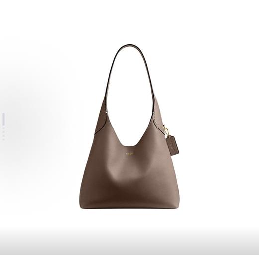 COACH蔻驰 Brooklyn 28 品牌徽标磁性开合 天然颗粒纹皮革 手提单肩包 中号 女款 深石灰色 商品图0