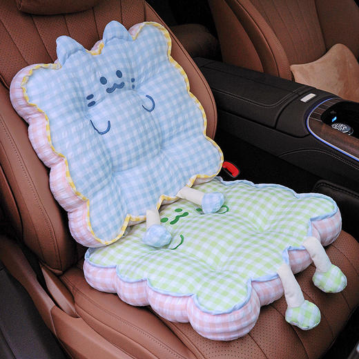 自然醒三维立体PP棉格子喵花瓣坐垫QYL 商品图9