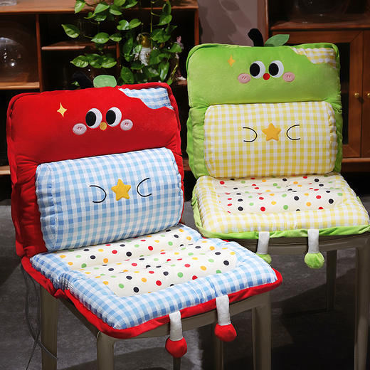 自然醒大眼苹果格子波点护腰横条坐垫QYL 商品图11