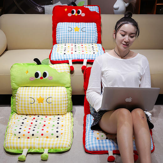 自然醒大眼苹果格子波点护腰横条坐垫QYL 商品图13