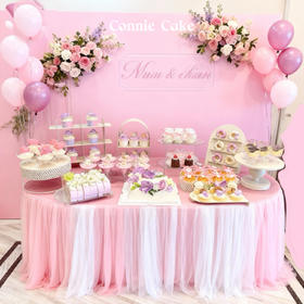 【茉香弥漫】粉紫色鲜花主题甜品台方案｜为您定制专属的浪漫