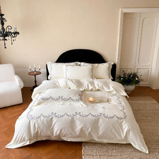 自然醒A类全棉磨毛刺绣四件套-倾城之恋AN 商品图13