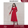 【商场同款-节庆穿搭】MAXRIENY精致复古新年红连衣裙修身针织裙(货号:MC85DR771) 商品缩略图0