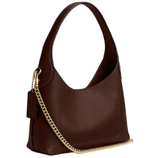 COACH蔻驰 Brooklyn 23 品牌徽标磁扣开合 牛皮革 斜挎单肩手提包 小号 女款 枫叶色 商品图1