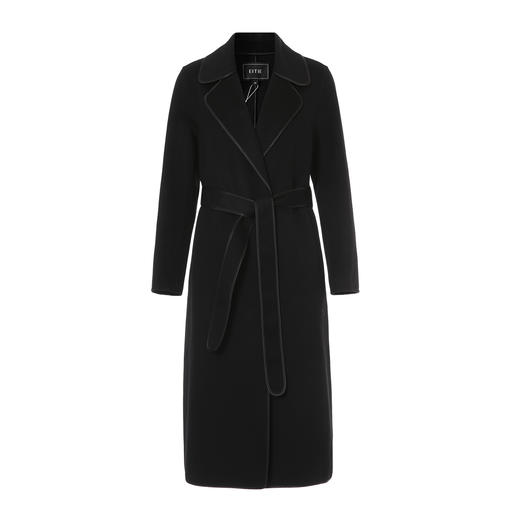 EITIE爱特爱气质时尚翻驳领腰带收腰长款羊毛呢大衣秋冬新D2514905 商品图10